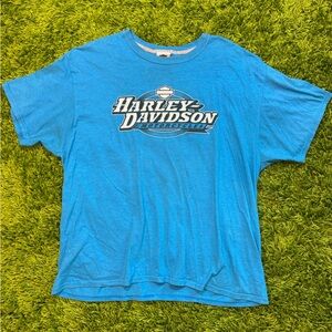 Vintage Harley-Davidson Vibrant Blue Short Sleeve Tee
